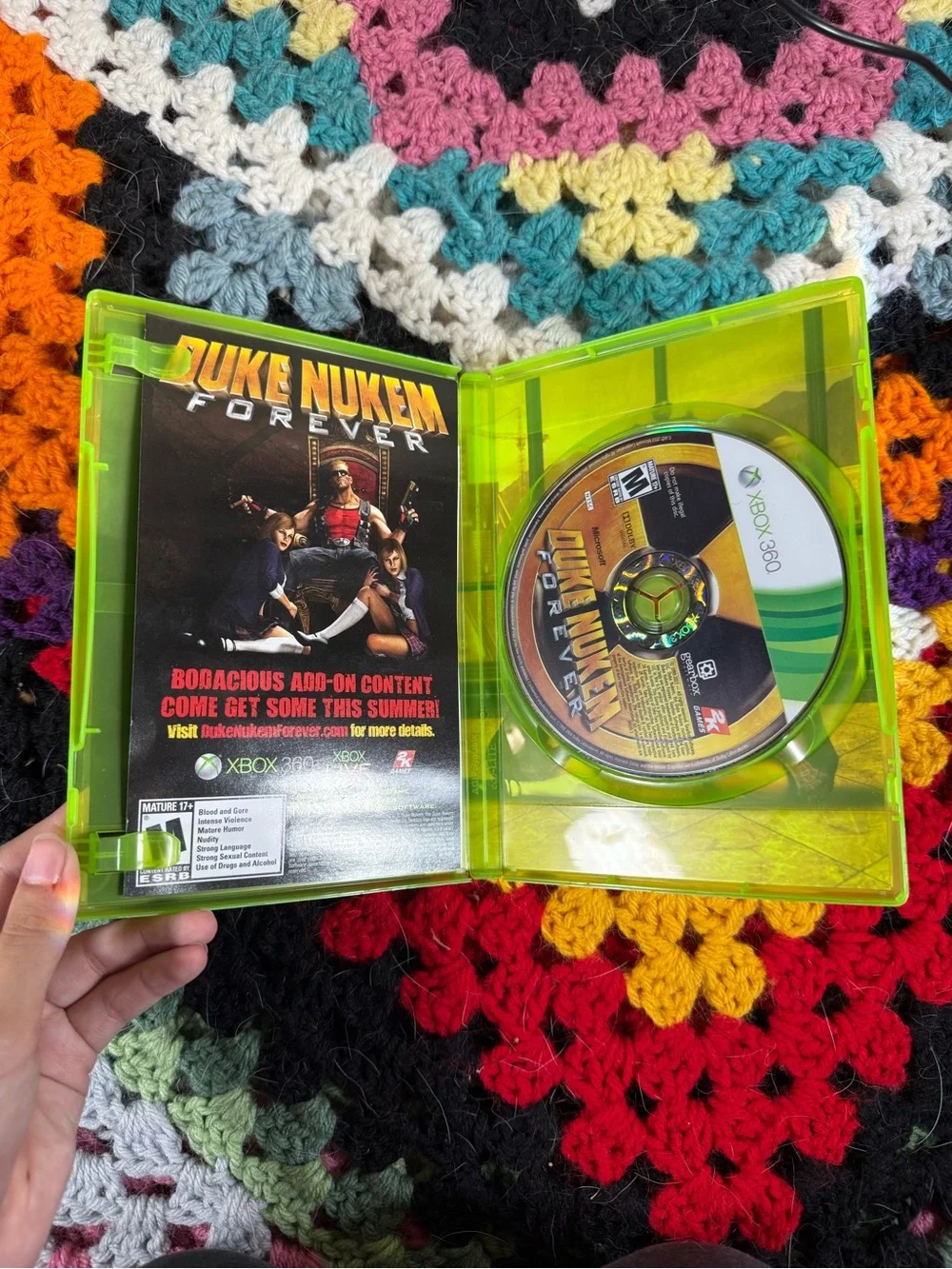 Microsoft Xbox 360 Duke Nukem Forever Green Case Video Game